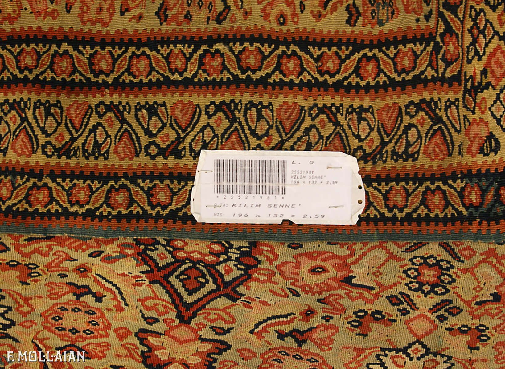 Antigo Persa Kilim Senneh n°:25521981